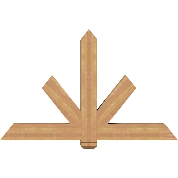 Ekena Millwork Kennewick Timber Gable Bracket, Western Red Cedar, 60"W x 38"H x 5 1/2"D x 5 1/2"F, 15/12 Pitch GBW060X38X0606KEN00SWR - main